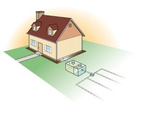 illustration of an underground septic system