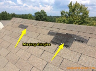 missing shingles